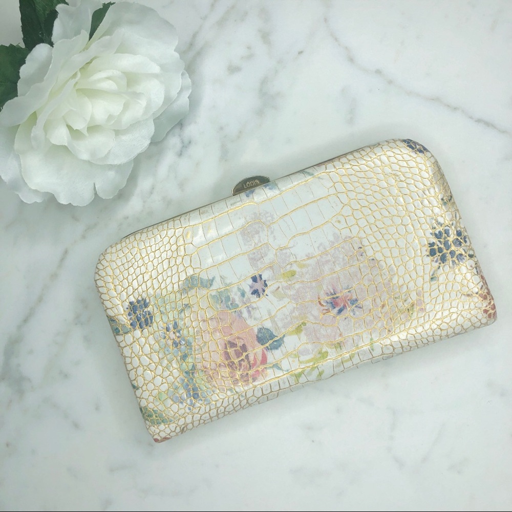 Lodis . Floral Leather Wallet Clutch